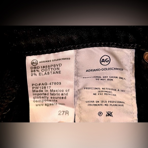 AG Jeans Women's Prima
Mid-Rise Cigarette Fit Ankle Jeans
Size 27R - Picture 10 of 10